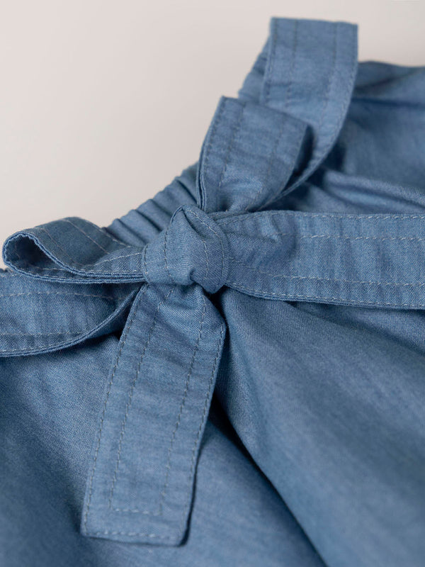 INDIGO DRAGONFLY LINING DENIM SKIRT