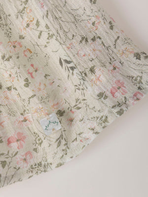 BAMBULA SKIRT WITH CREAM FLOWERS PRINT