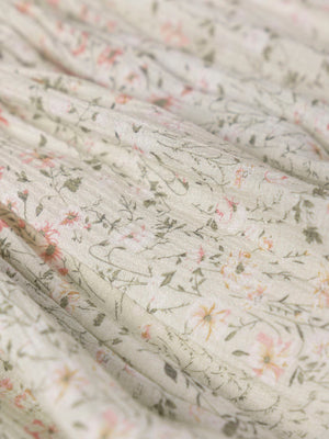 BAMBULA SKIRT WITH CREAM FLOWERS PRINT