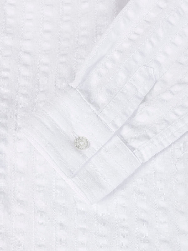 OFF-WHITE STRIPED STRUCTURED FIRST COMMUNION SHIRT