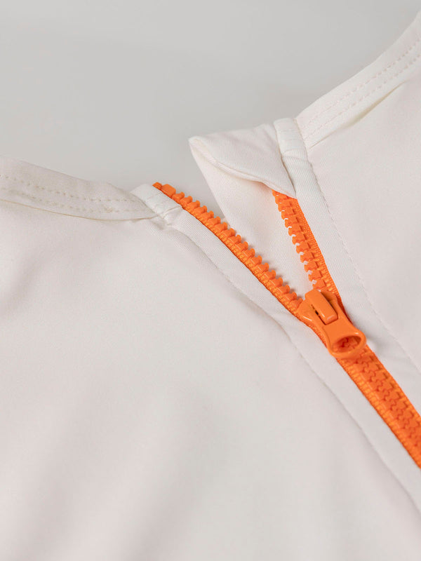 LONG SLEEVE SWIM T-SHIRT WITH BROKEN WHITE CRAB PRINT