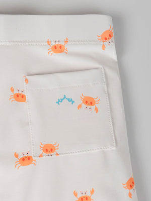 OFF-WHITE CRAB PRINT SWIMSUIT