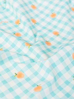 VICHY PEACHES PRINT SWIM T-SHIRT WATER GREEN