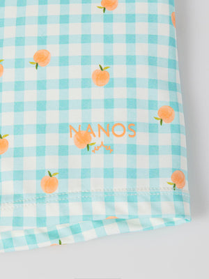 WATER GREEN VICHY PRINT SWIMSUIT