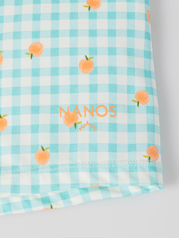 WATER GREEN VICHY PRINT SWIMSUIT