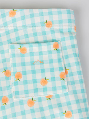 WATER GREEN VICHY PRINT SWIMSUIT