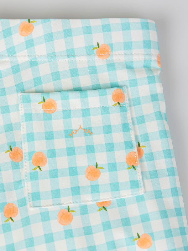 WATER GREEN VICHY PRINT SWIMSUIT