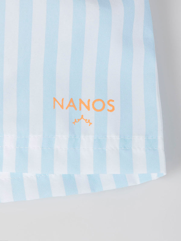 Bañador estampado raya marinera azul claro