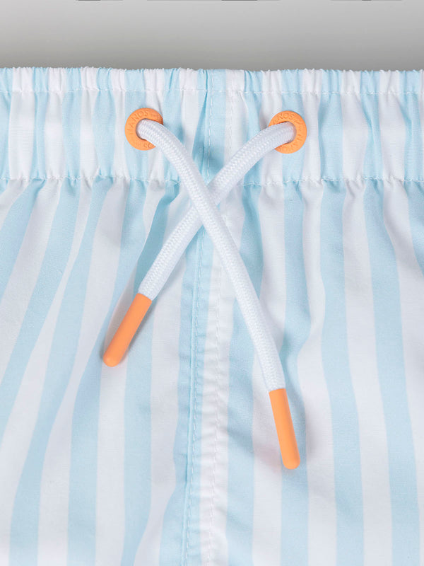 Bañador estampado raya marinera azul claro