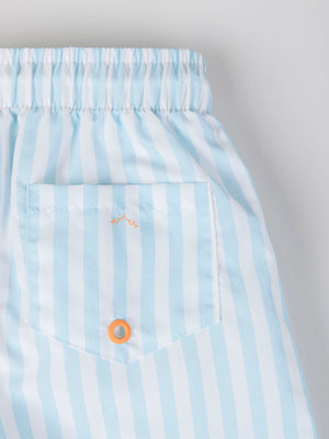 Bañador estampado raya marinera azul claro