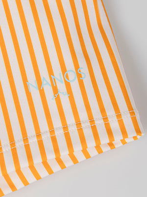 ORANGE STRIPED PRINTED SWIMSUIT