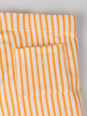 ORANGE STRIPED PRINTED SWIMSUIT