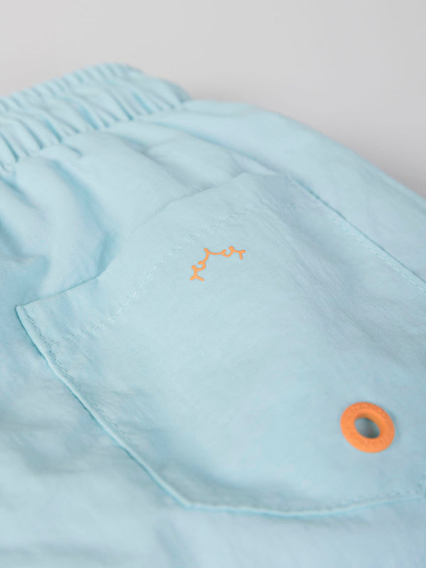 Bañador básico contrastes azul claro