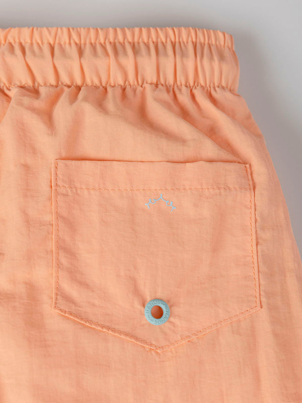 Bañador básico contrastes naranja