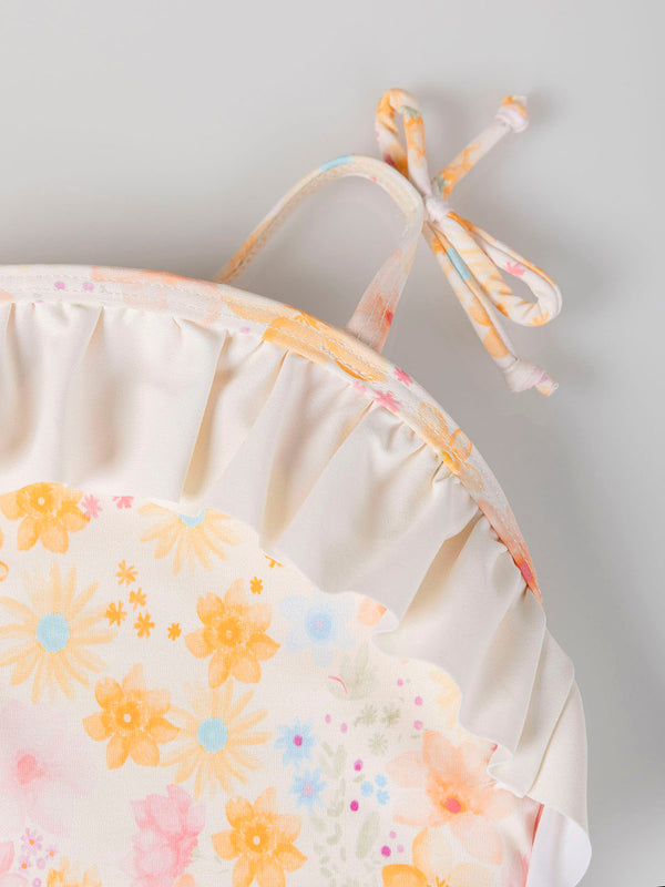 Camiseta tirantes baño estampado floral multicolor