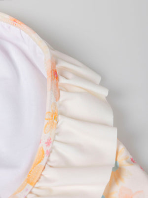 Camiseta tirantes baño estampado floral multicolor