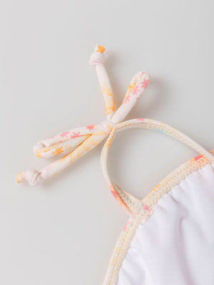 Camiseta tirantes baño estampado floral multicolor