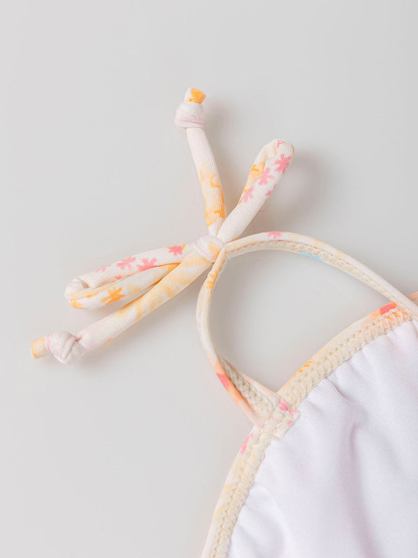 Camiseta tirantes baño estampado floral multicolor