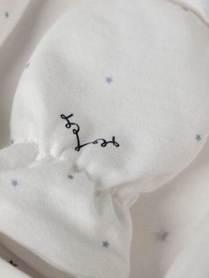 PACK OF PURE WHITE HAT, MITTENS AND BOOTIES