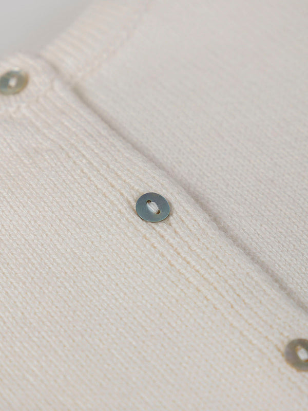 RIBBED CREAM STRUCTURED KNITTED JERSEY