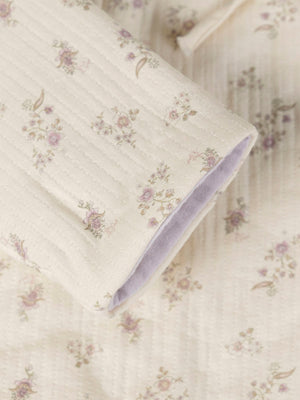 CREAM FLOWER PRINT PADDED JACKET