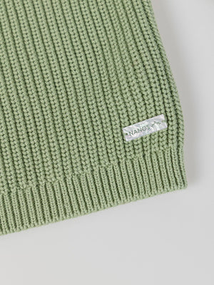 JERSEY DE PUNTO MANGA RANGLAN RIB CUELLO CAJA VERDE CLARO