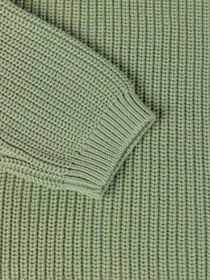 JERSEY DE PUNTO MANGA RANGLAN RIB CUELLO CAJA VERDE CLARO