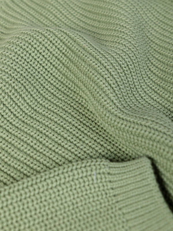 JERSEY DE PUNTO MANGA RANGLAN RIB CUELLO CAJA VERDE CLARO