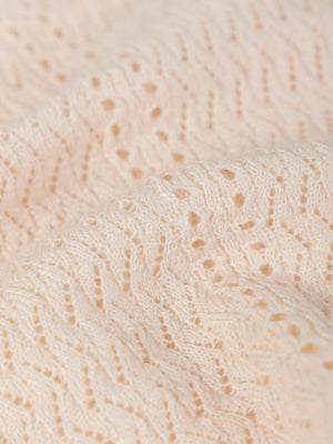 PEACH OPENWORK KNITTED ROMPER