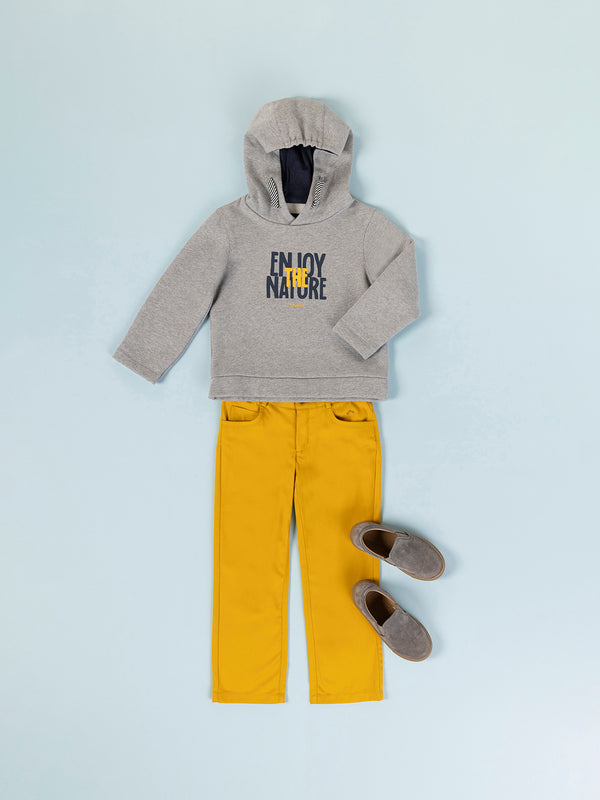 FIVE POCKET CANVAS PANTS MUSTARD