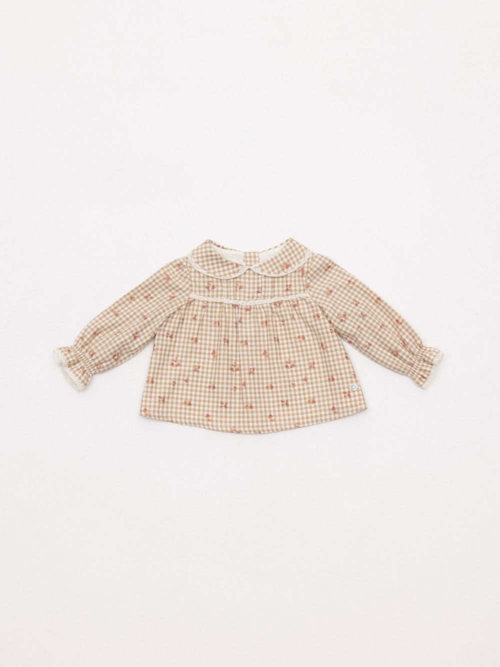 BLUSA VICHY ESTAMPADO NATA