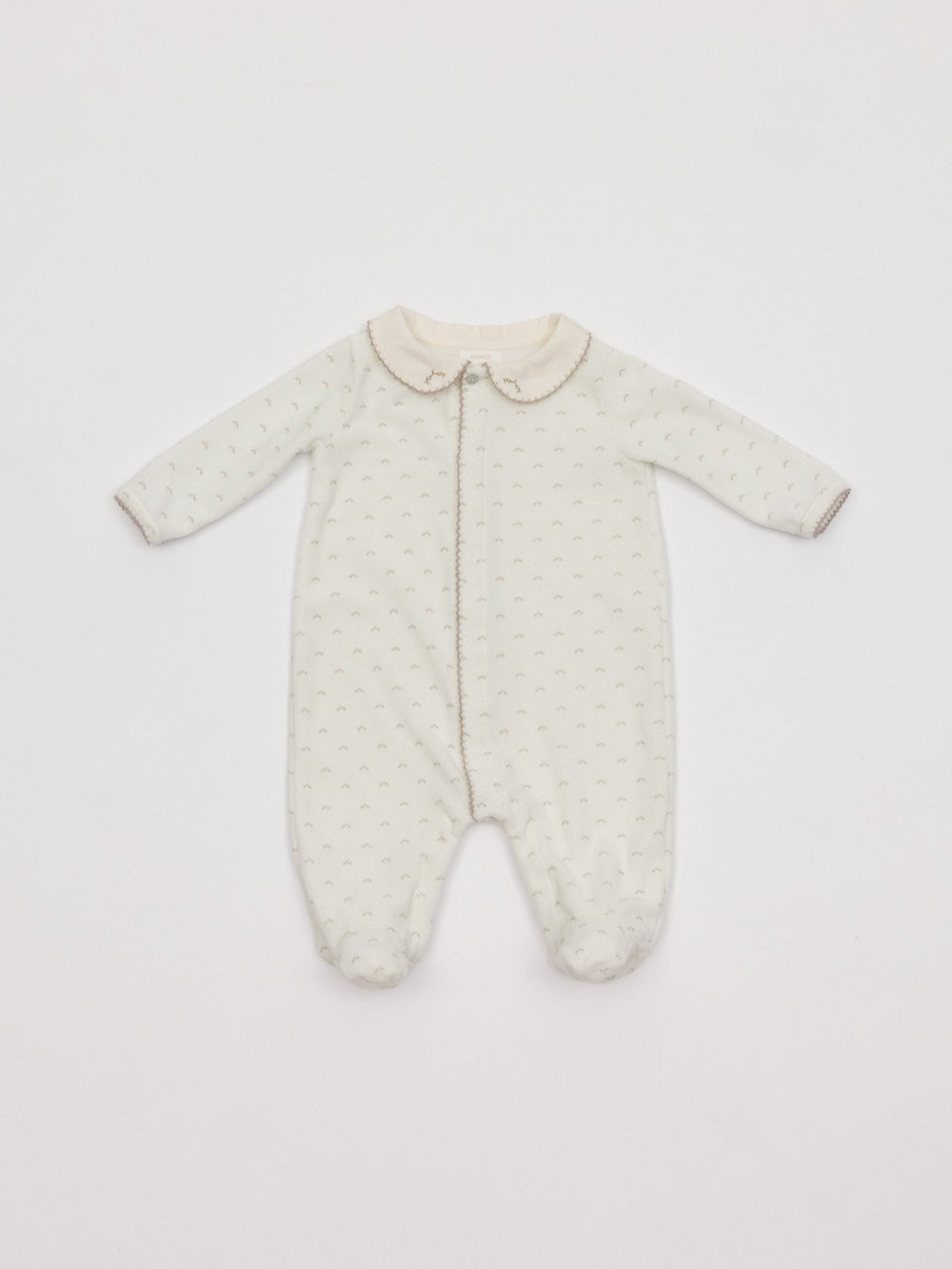 PIJAMA VELOUR CUELLO CORONAS NATA