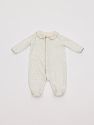 PIJAMA VELOUR CUELLO CORONAS NATA
