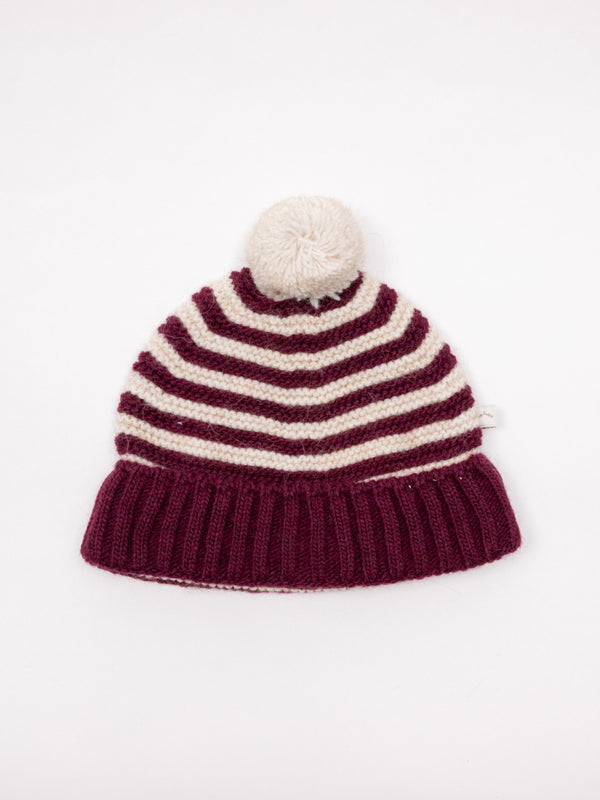 GORRO LINKS RAYAS GRANATE