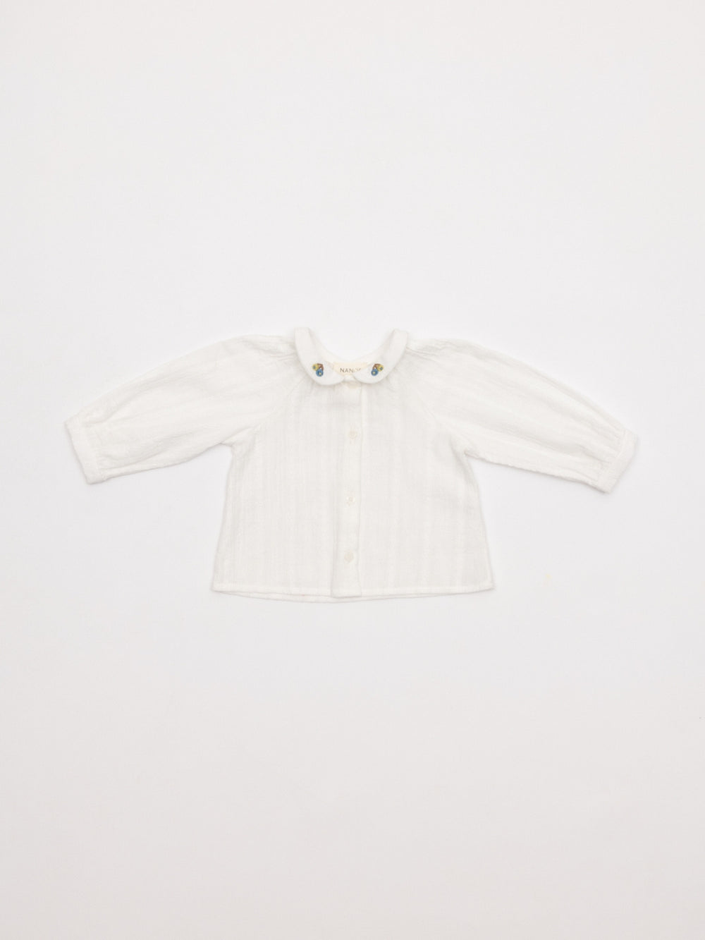 CAMISA ESTRUCTURA BORDADO BLANCO ROTO