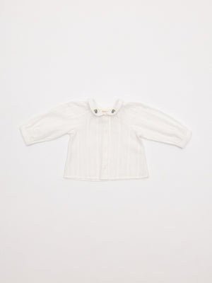 CAMISA ESTRUCTURA BORDADO BLANCO ROTO