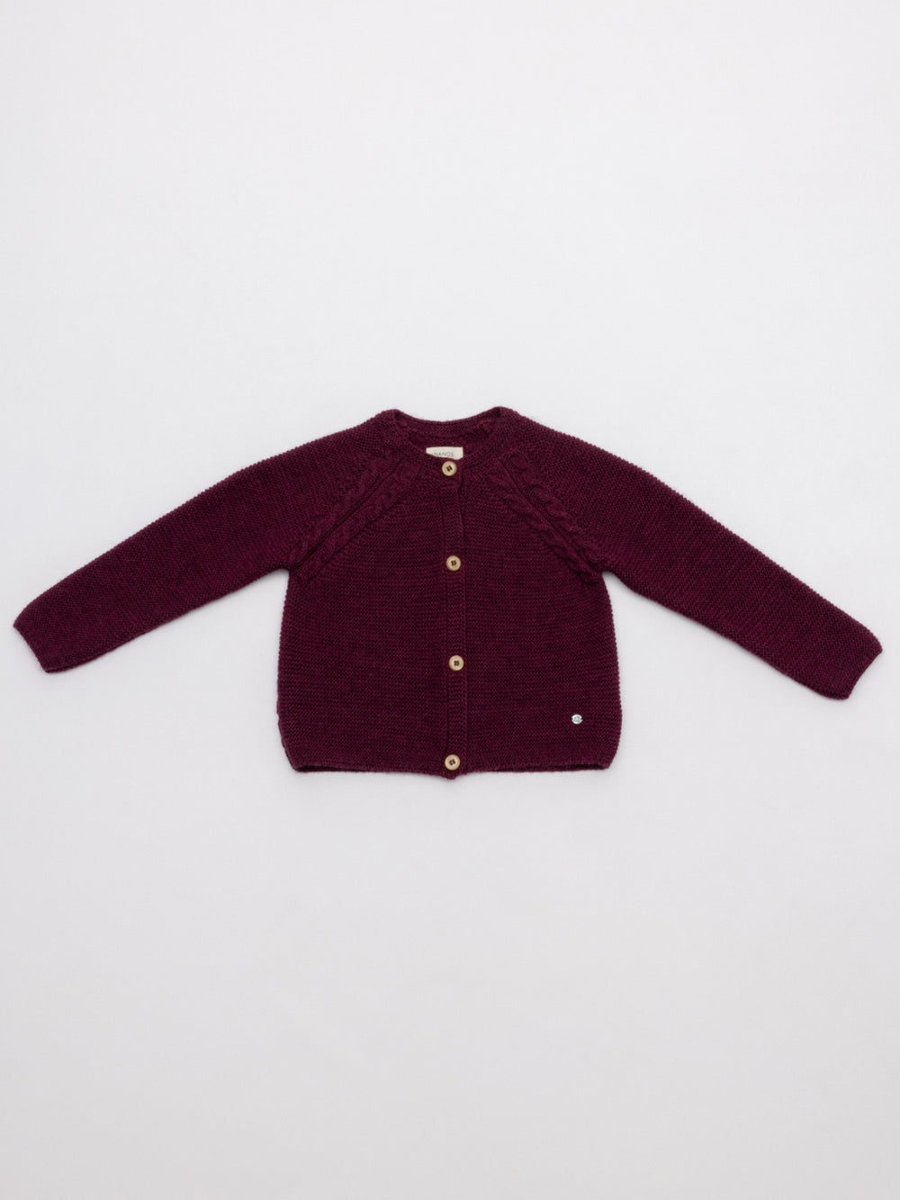 CHAQUETA DE PUNTO LINKS GRANATE