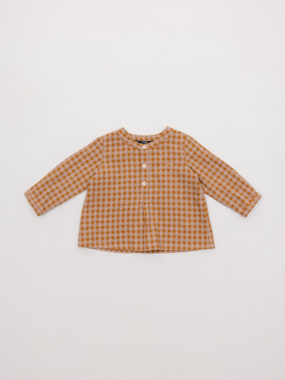 CAMISA VICHY CUELLO PANADERO ROSA PALO