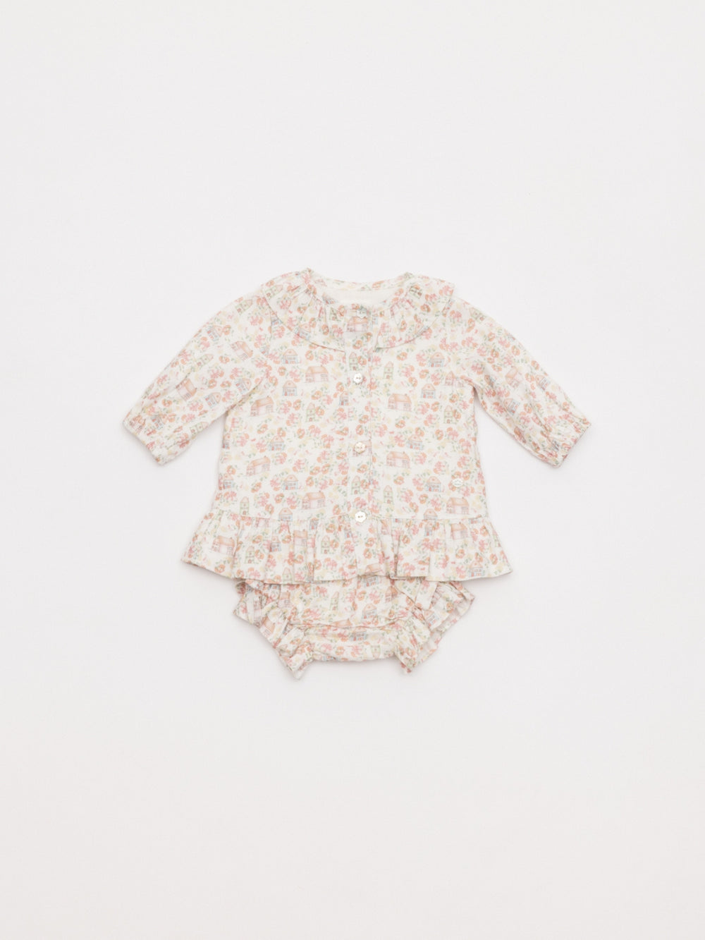 MINI CON BRAGUITA ESTAMPADA CASITAS NATA