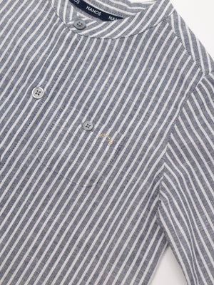 CAMISA POPELÍN RAYAS AZUL