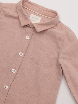 CAMISA OXFORD LIGERO GRANATE CLARO