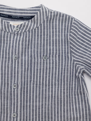 CAMISA POPELÍN RAYAS AZUL