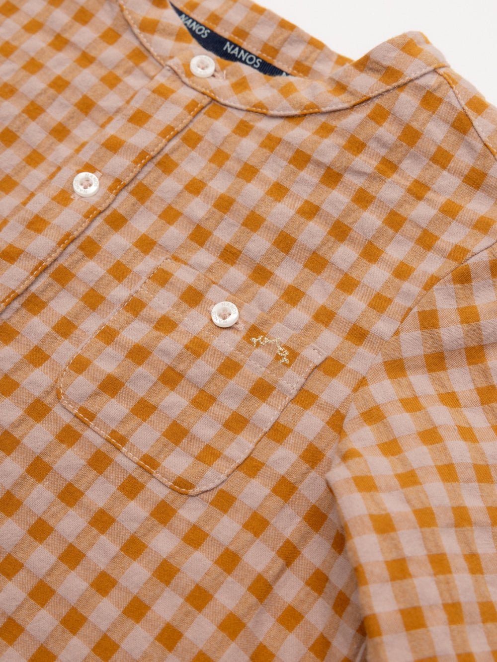 CAMISA VICHY CUELLO PANADERO ROSA PALO