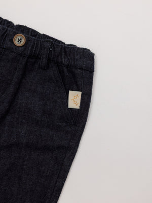 PANTALÓN CHINO LONETA PERCHADA AZUL MARINO