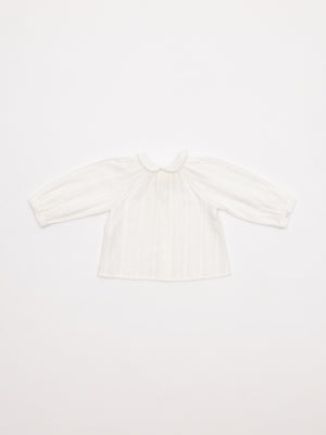 CAMISA ESTRUCTURA BORDADO BLANCO ROTO