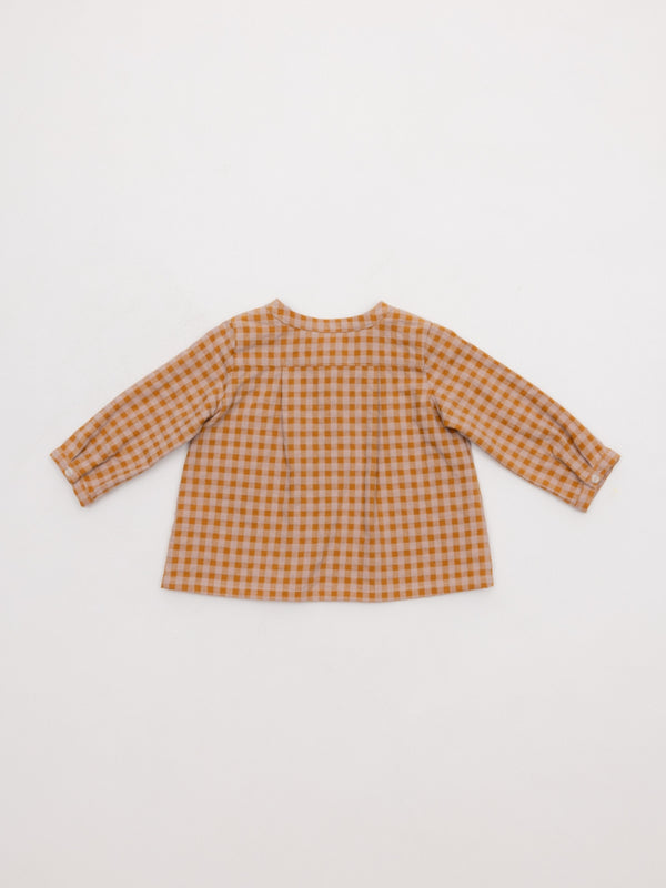 CAMISA VICHY CUELLO PANADERO ROSA PALO