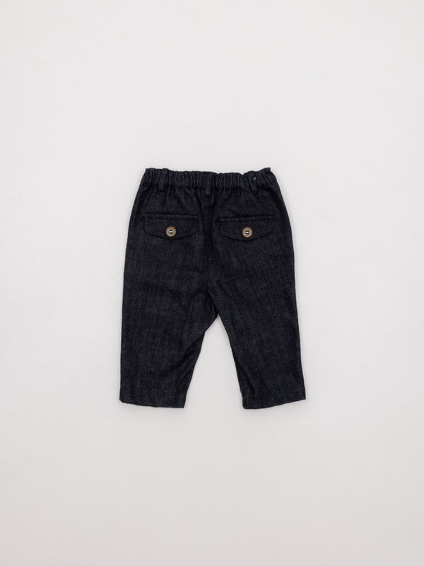 PANTALÓN CHINO LONETA PERCHADA AZUL MARINO