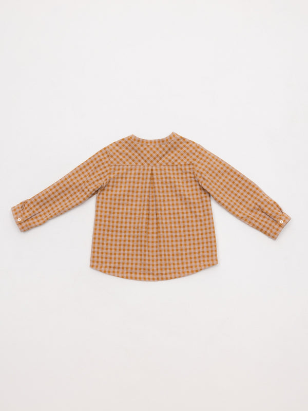 CAMISA VICHY CUELLO PANADERO ROSA PALO