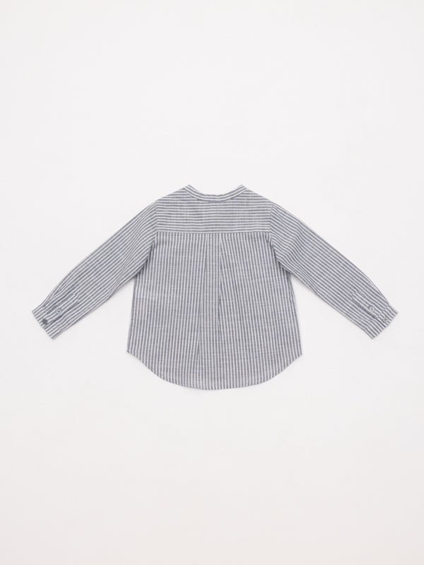 CAMISA POPELÍN RAYAS AZUL