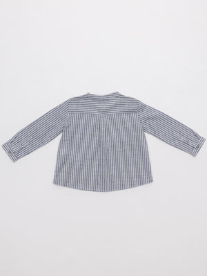 CAMISA POPELÍN RAYAS AZUL